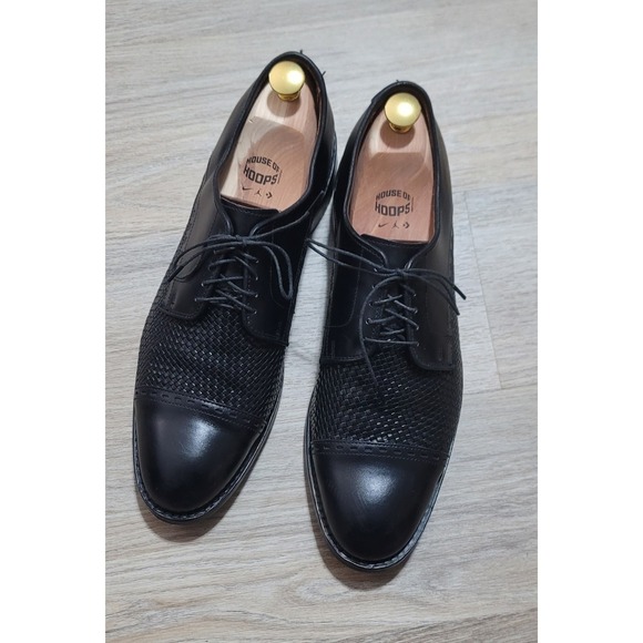 Allen Edmonds Men's New Orleans Black Braided Weave Leather Cap Toe Shoes 10.5 M
